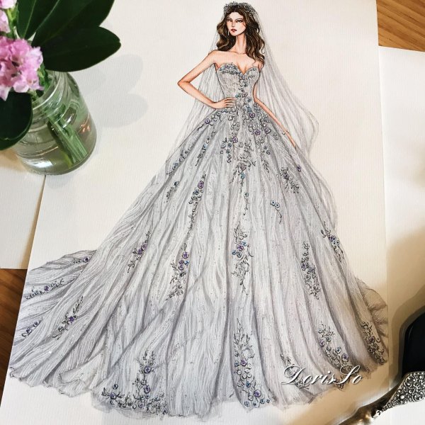 эскизы платьев дизайнеров