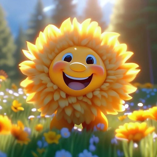 солнце мультяшная