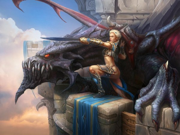 девушка дракон