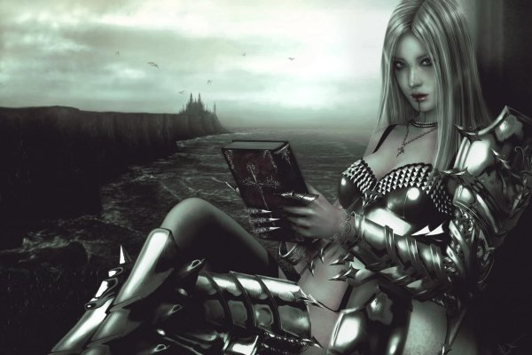 девушка в доспехах