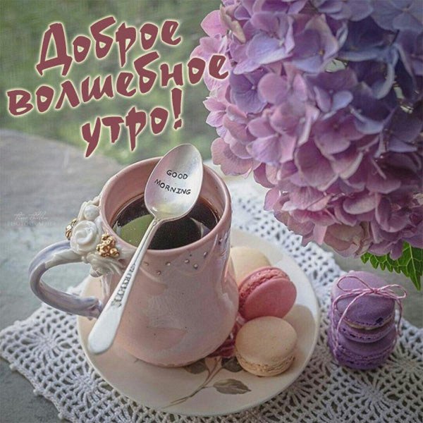 стильная открытка с добрым утром