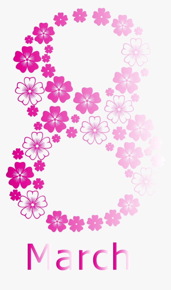 8 марта вектор