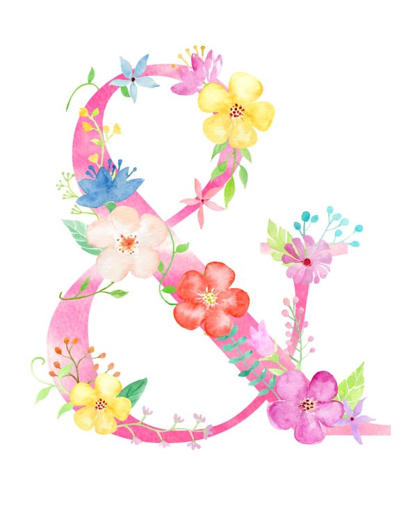 цветочные буквы