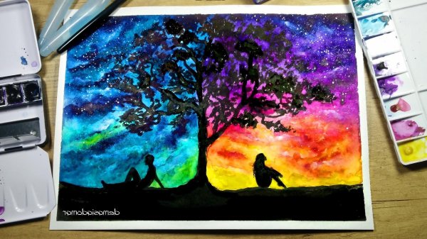 рисунок красками