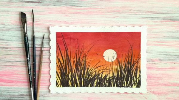 картины гуашью для начинающих