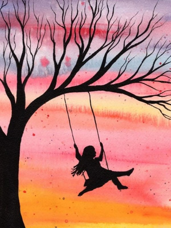 красивые рисунки красками легкие