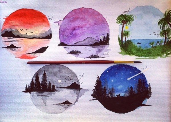 пейзаж для рисования