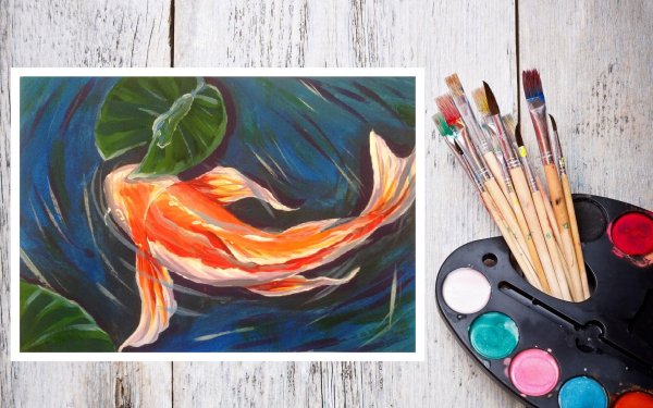 рисунок гуашь