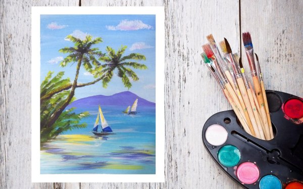 гуашь рисунки