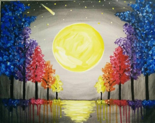 рисунок гуашь