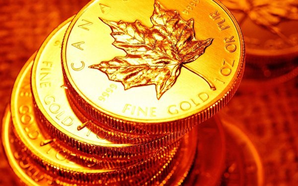 монета gold maple leaf