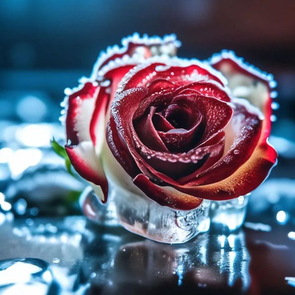 замерзшая роза