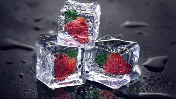ягоды во льду