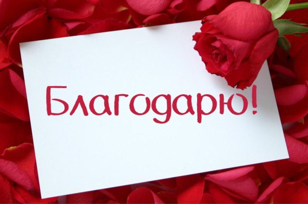 огромная благодарность