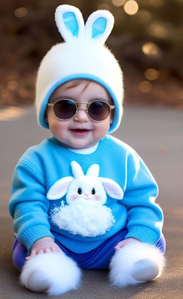 мальчик в костюме зайчика