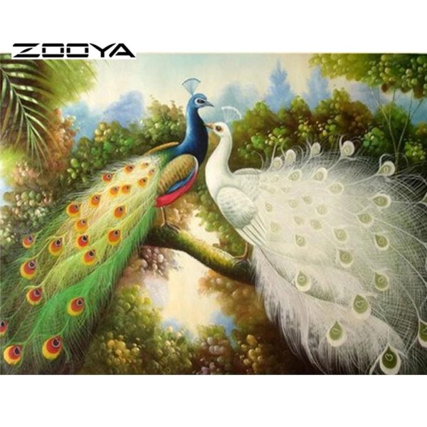 diamond painting алмазная мозаика павлины