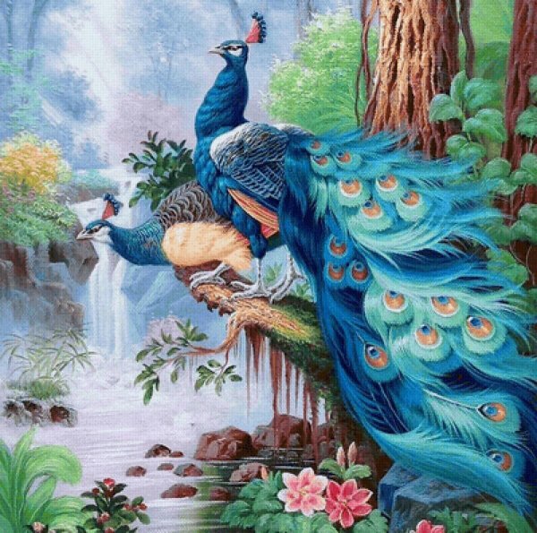 алмазная мозаика 40х50 павлины