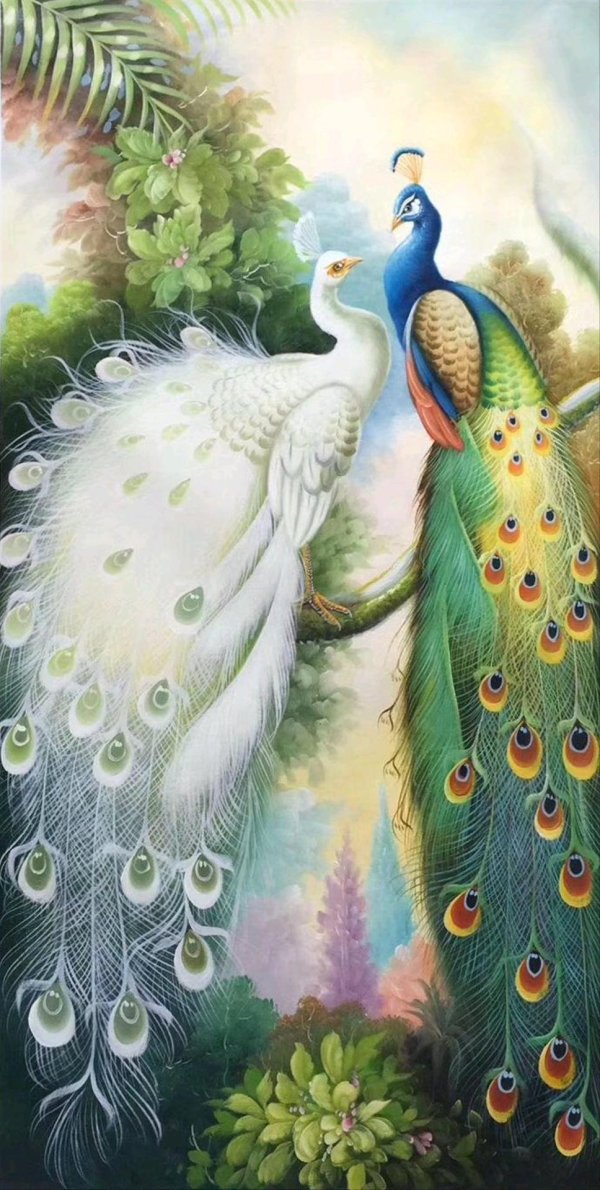 diamond painting алмазная мозаика павлины