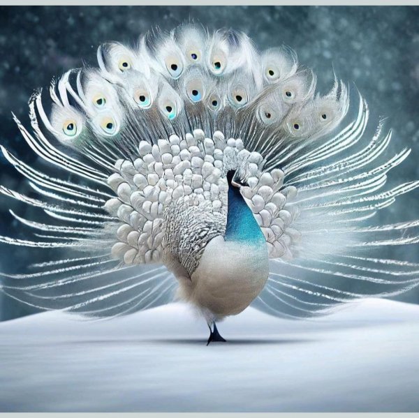 белые павлины