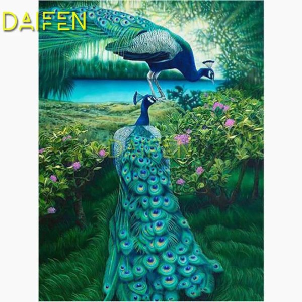 алмазная мозаика 50х65 павлины