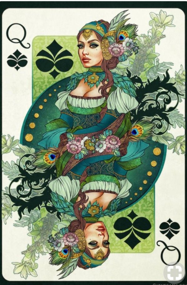 игральные карты дама крести