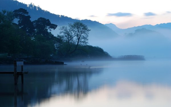 фотообои туман над озером