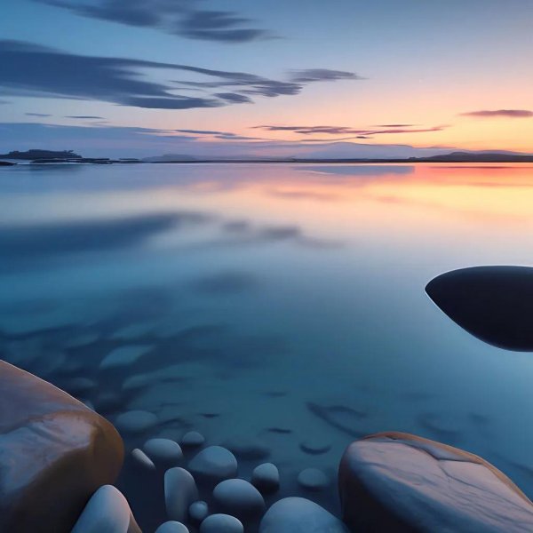 камень в воде