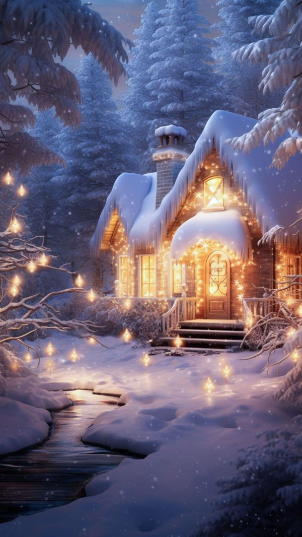 зимний сказочный домик