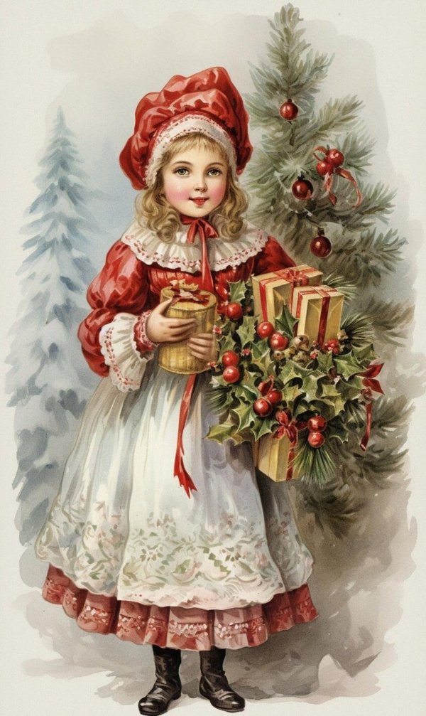 винтажные рождественские открытки