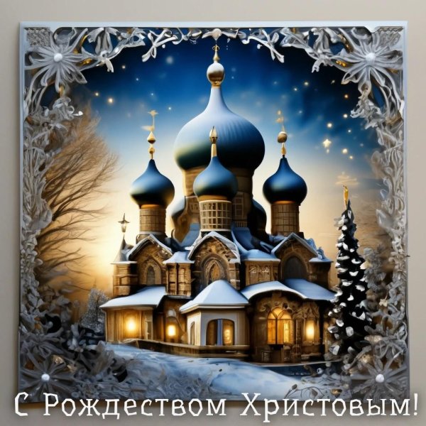 православная открытка с рождеством христовым