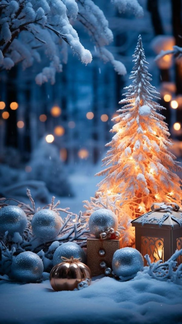 новогодний лес