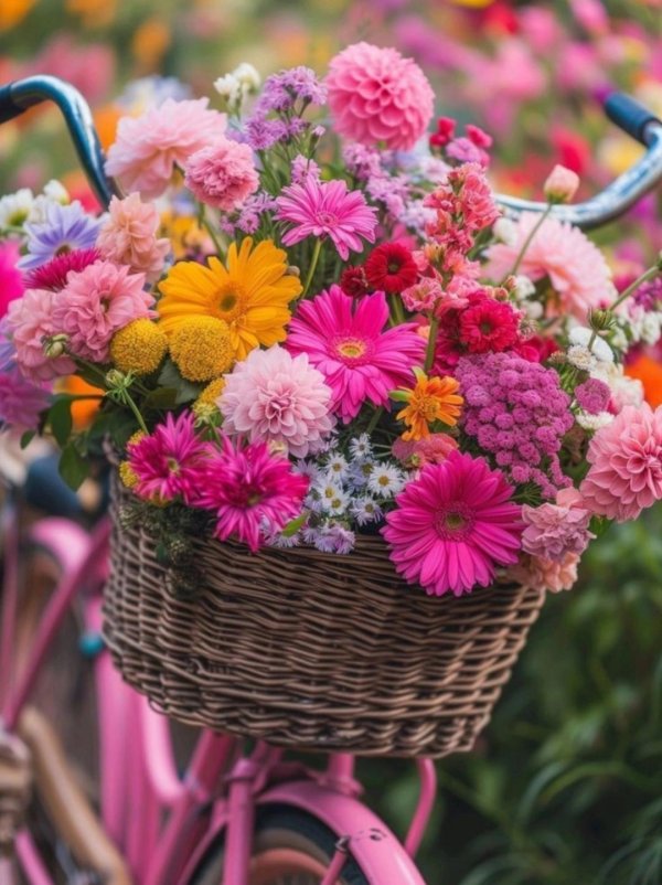 розовый велосипед