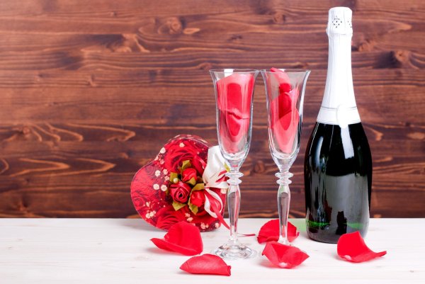 цветы шампанское