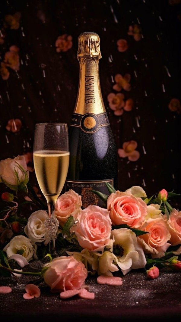 шампанское открытка