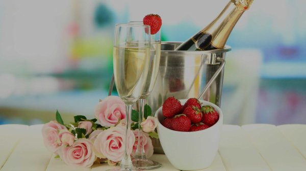 цветы шампанское