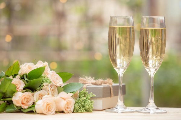 цветы шампанское