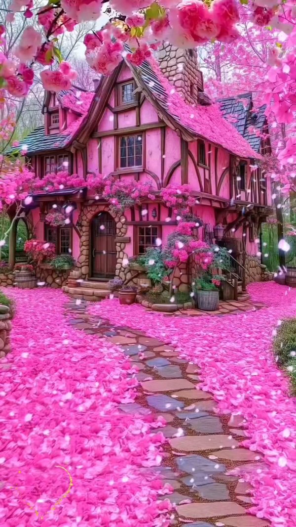 розовый замок