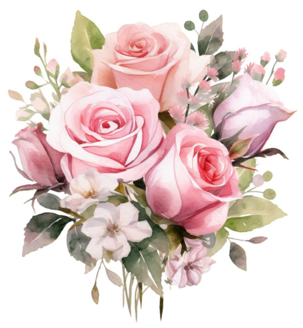 розовая роза