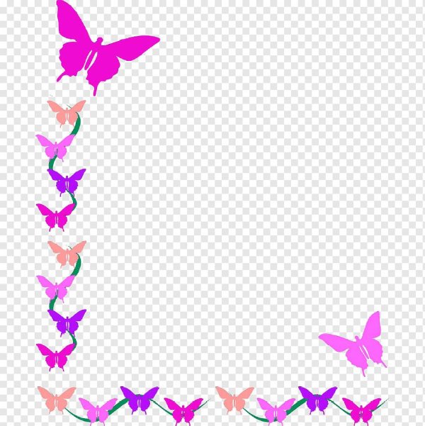 рамочка с бабочками