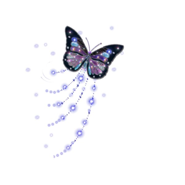 красивые бабочки на прозрачном фоне