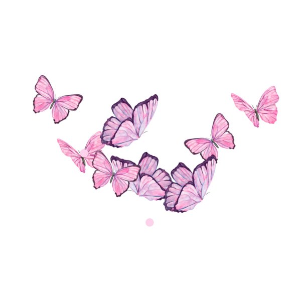 бабочка розовая