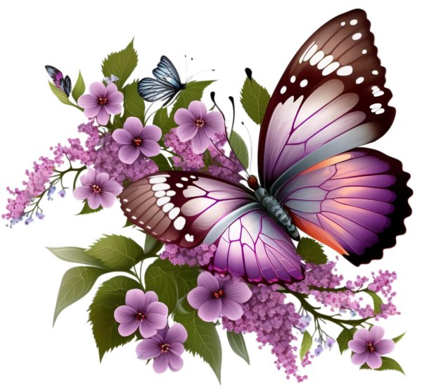 сиреневые бабочки