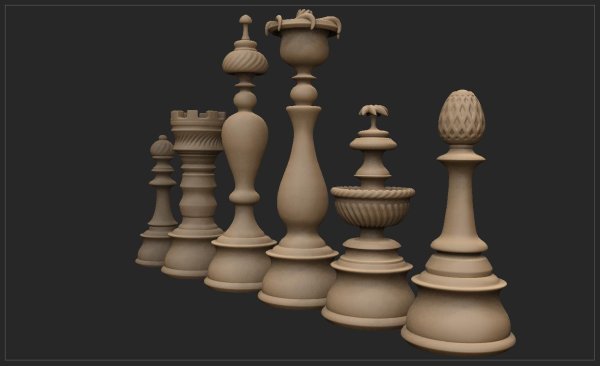 шахматы stl 3d sns