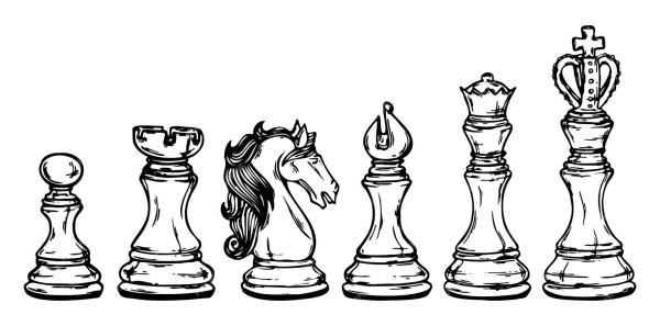 рисунки шахматных фигур