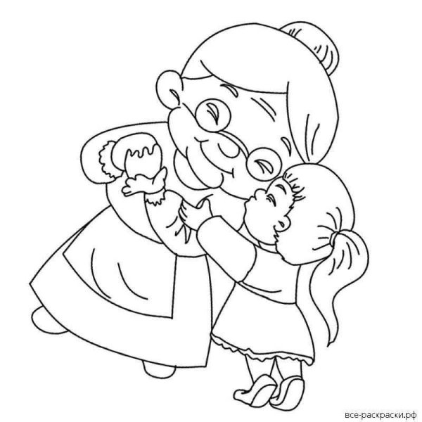 раскраски на день пожилого человека для детей