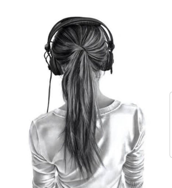 girl with headphones