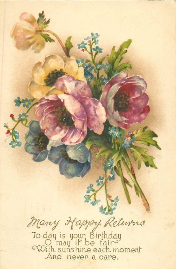 старинные открытки цветы