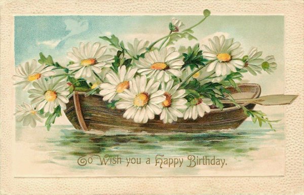 открытка с ромашками