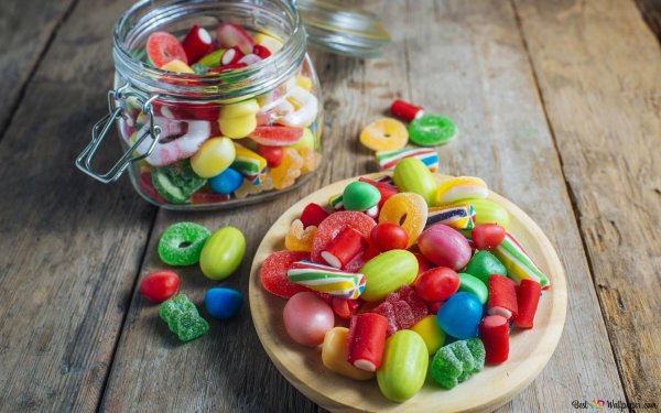 разноцветные конфеты