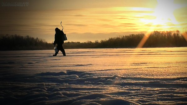 рыбак на закате